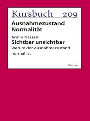 cover image of Sichtbar unsichtbar